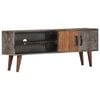 vidaXL TV Cabinet Grey with brown elements Solid rough mango wood