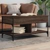 vidaXL Coffee Table Brown Oak Engineered wood, Metal 39.4x19.7 in