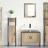 vidaXL Bathroom Furniture Set with Door 3 pcs Brown 33 x 33 x 120.5 cm