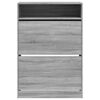 vidaXL Shoe Cabinet Grey Sonoma Engineered Wood 31.5 x 13.4 x 45.7 in