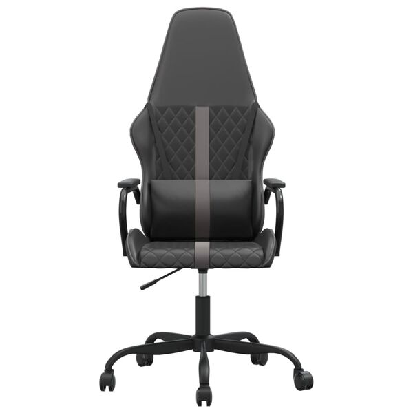vidaXL Gaming Chair Black and Grey Faux leather, metal, plywood, foam