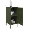 vidaXL Sideboard Set of 2 Olive Green Cold-rolled Steel Medium
