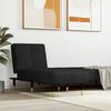 vidaXL Chaise Longue Black Velvet (100% polyester), plywood, metal, foam