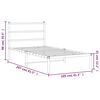 vidaXL Bed Frame Black Steel Twin Bed Frame Rectangular Modern