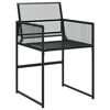 vidaXL Garden Dining Set Black PE rattan Large Stackable