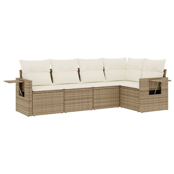 vidaXL Garden Sofa Set Beige
