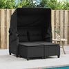 vidaXL Garden Sofa Black