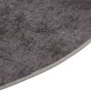 vidaXL Rug Grey 100% Polyester Ø 47.2 in Decorative Inlays Rug Round