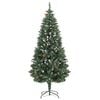 vidaXL Christmas Tree Green and white PVC, iron 70.9 in tall