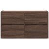 vidaXL TV Wall Cabinet Brown Oak Engineered wood Compact TV Wall Cabinet