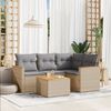 vidaXL Garden Sofa Set Mix Beige