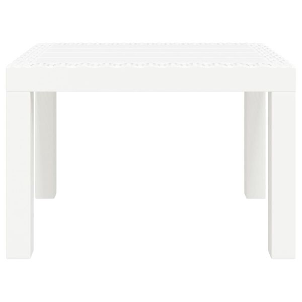vidaXL Garden Table White Polypropylene (PP) Medium Durable