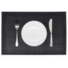 vidaXL Placemat Black Bamboo, Polyester Extra Large Non-slip Placemat