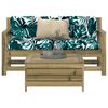 vidaXL Garden Sofa Set Natural wood Treated pine wood Medium Modular
