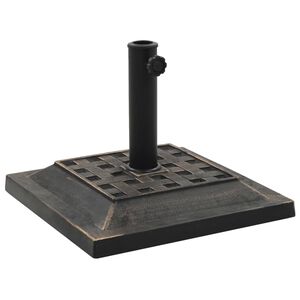 vidaXL Parasol Base Bronze Polyresin 26.5 lbs Decorative Inlays