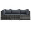vidaXL Patio Lounge Set Grey with Anthracite cushions