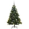 vidaXL Artificial Hinged Christmas Tree Light green and dark green