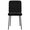 vidaXL Dining Chair Set of 4 Black Velvet, Plywood, Metal Standard