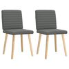vidaXL Dining Chair Set of 2 Dark Grey