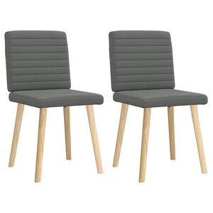 vidaXL Dining Chair Set of 2 Dark Grey