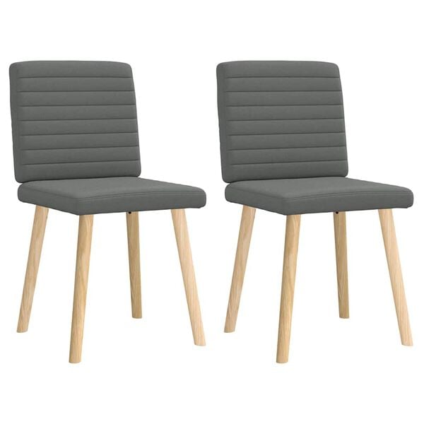 vidaXL Dining Chair Set of 2 Dark Grey