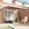 vidaXL Retractable Awning Red and black 137.80 x 98.43 in