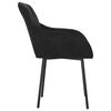 vidaXL Dining Chair Set of 2 Black Velvet (100% polyester), metal, plywood