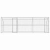 vidaXL Dog Kennel 3 pcs Silver 19.69 x 6.56 x 6.56 ft Galvanised steel