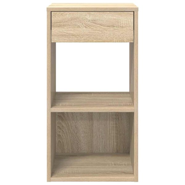 vidaXL Bedside Cabinet Set of 2 Sonoma Oak Engineered Wood Medium