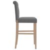 vidaXL Bar Chair Light grey Solid rubber wood, fabric (100% polyester), foam