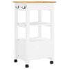 vidaXL Kitchen Trolley MONZA 18.9"x15.7"x34.8" Solid Wood Pine