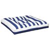 vidaXL Pallet Cushion Blue and White Stripe 100% polyester
