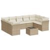 vidaXL Garden Sofa Set Beige PE Rattan Large Modular Garden Sofa Set