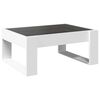 vidaXL Coffee Table White Engineered wood, Glass Medium Coffee Table