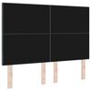 vidaXL Headboard with LED Strip Lights Adjustable Gray 28.3" Velvet