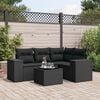 vidaXL Garden Sofa Set Black PE Rattan Large Modular Garden Sofa Set