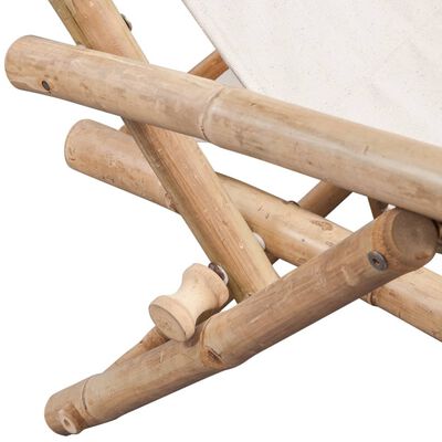 vidaXL Outdoor Deck Chair Bamboo