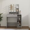 vidaXL Dressing Table Grey Sonoma Engineered wood, acrylic