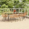 vidaXL Garden Dining Set Black