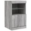 vidaXL Sideboard Grey Sonoma Engineered wood, Glass 64 x 14.6 x 26.4 in