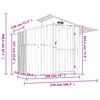vidaXL Garden Shed Grey Galvanized Steel Large Garden Shed Rectangular