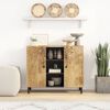 vidaXL Side Cabinet Natural Brown and Black