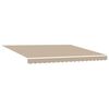 vidaXL Retractable Awning Beige 157.48" x 118.11" Polyester