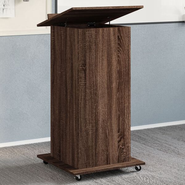 vidaXL Lectern Brown Oak Engineered Wood Standard Lectern Rectangular