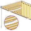 vidaXL Retractable Awning Yellow and White