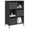 vidaXL Highboard Black Cold-rolled steel Medium Highboard Rectangular