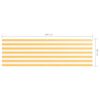 vidaXL Balcony Screen White and Yellow 35.4x118.1" Oxford Fabric