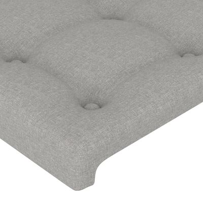 vidaXL LED Headboard Light Gray 78.7"x2"x30.7"/34.6" Fabric