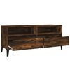 vidaXL TV Cabinet Smoked oak Engineered wood, metal