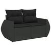 vidaXL Garden Sofa Set Black PE rattan Large Modular Garden Sofa Set